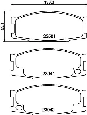 Mintex Front Brake Pads Set For Mitsubishi Canter (Fe3 Fe4) Canter (Fe5 Fe6)