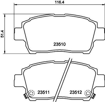 Mintex Front Brake Pads Set For Byd Faw (Tianjin) Fengxing Geely Great Wall Hava
