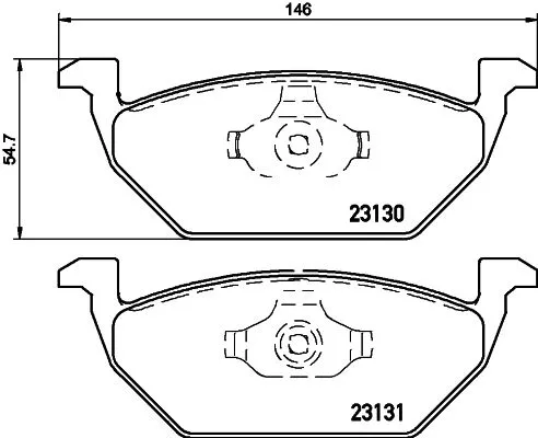Mintex Front Brake Pads Set For Audi Roewe (Saic) Seat Skoda Skoda (Svw) Streets
