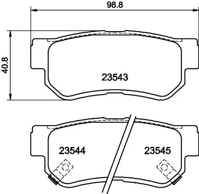 Mintex Rear Brake Pads Set For Fengxing Gac Hafei Hawtai Hyundai Hyundai (Beijin