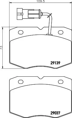 Mintex Front Brake Pads Set For Iveco Daily