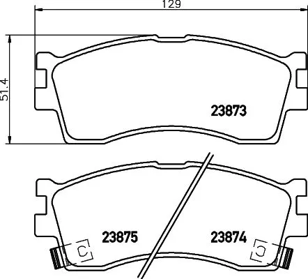 Mintex Front Brake Pads Set For Kia Timor Carens Cerato Clarus Elan Rio Roadster