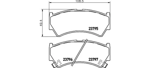 Mintex Front Brake Pads Set For Suzuki Alto Baleno
