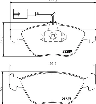 Mintex Front Brake Pads Set For Alfa Romeo Fiat Lancia 145 146 147 156 Bravo Cou