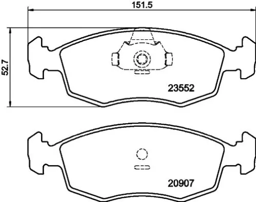 Mintex Front Brake Pads Set For Fiat Linea Palio Punto Siena Strada