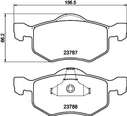 Mintex Front Brake Pads Set For Ford Ford Asia & Oceania Ford Australia Ford Usa