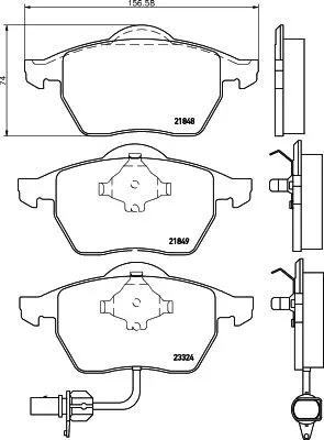 Mintex Front Brake Pads Set For Ford Seat Vw Alhambra Galaxy Sharan