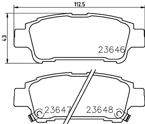 Mintex Rear Brake Pads Set For Toyota Alphard Avensis Verso Isis Noah/voxy Previ