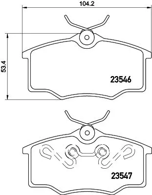 Mintex Front Brake Pads Set For Vw Vw (Svw) Gol Parati Pointer Saveiro