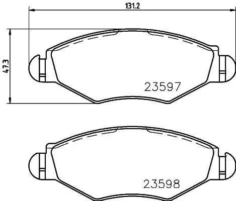 Mintex Front Brake Pads Set For Citroën Citroën (Df-psa) Naza Peugeot Peugeot (D
