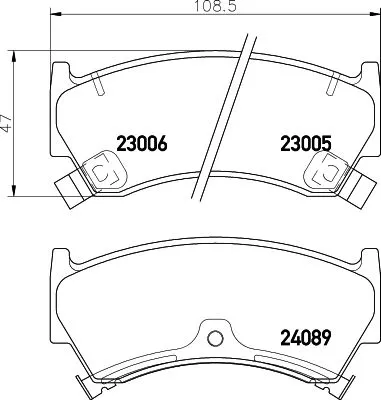 Mintex Front Brake Pads Set For Nissan Suzuki (Changhe) Almera Cube Landy Presea