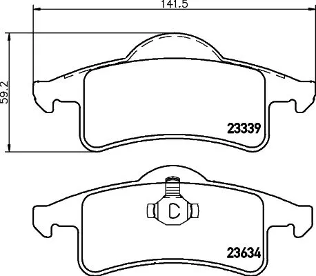 Mintex Rear Brake Pads Set For Jeep Jeep (Bjc) Cherokee Grand Cherokee