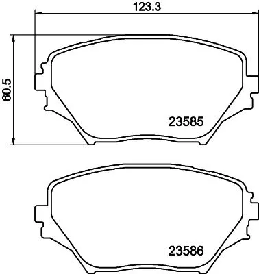 Mintex Front Brake Pads Set For Toyota Rav 4
