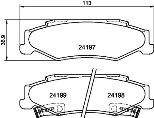 Mintex Rear Brake Pads Set For Cadillac Chevrolet Corvette Xlr