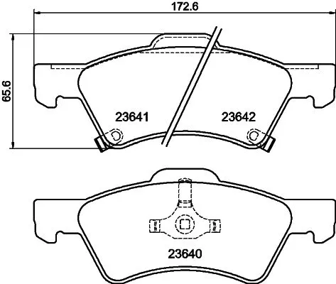 MINTEX MINTEX MDB2216 Mintex Front Brake Pads Set For Chrysler Dodge Caravan Grand Caravan Ram Van Voy 