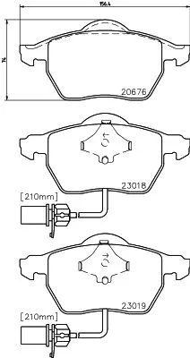Mintex Front Brake Pads Set For Audi Audi (Faw) Hongqi Seat Skoda Vw Vw (Svw) A4