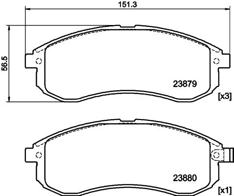 MINTEX MINTEX MDB2252 Mintex Front Brake Pads Set For Mitsubishi L200 