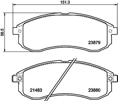 MINTEX MINTEX MDB2252 Mintex Front Brake Pads Set For Mitsubishi L200 