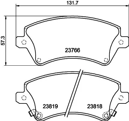 Mintex Front Brake Pads Set For Toyota Corolla