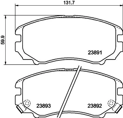 Mintex Front Brake Pads Set For Hyundai Hyundai (Beijing) Kia Coupe Elantra Mage