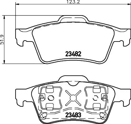 Mintex Rear Brake Pads Set For Nissan Renault Espace Laguna Megane Primera Vel S