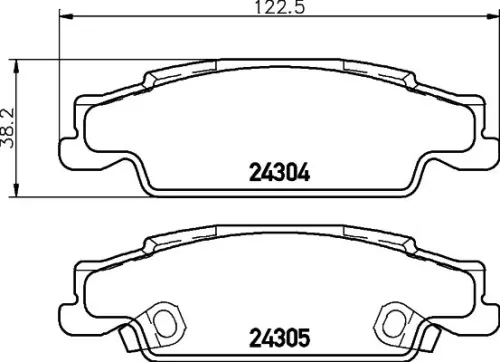 Mintex Rear Brake Pads Set For Cadillac Cts Sts