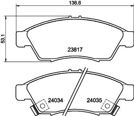 Mintex Front Brake Pads Set For Suzuki Liana