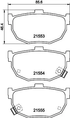 Mintex Rear Brake Pads Set For Ford Australia Hyundai Hyundai (Beijing) Jac Kia 