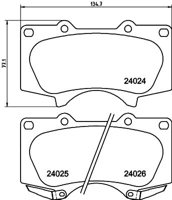 Mintex Front Brake Pads Set For Changan Lexus Mitsubishi Toyota Toyota (Faw) 4 R
