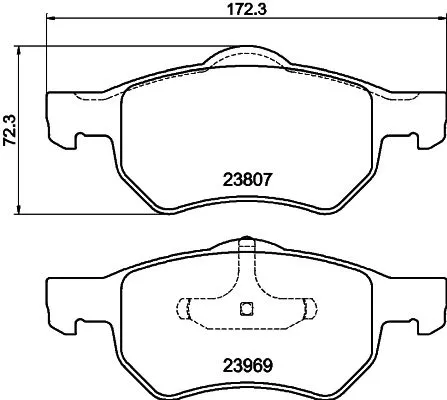 Mintex Front Brake Pads Set For Chrysler Grand Voyager Ram Van Voyager Voyager /