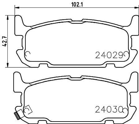 Mintex Rear Brake Pads Set For Eunos Mazda Mx-5 Roadster