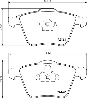 MINTEX MINTEX MDB2576 Mintex Front Brake Pads Set For Volvo Volvo Asia Xc Classic Xc90 