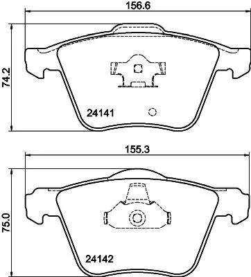 Mintex Front Brake Pads Set For Volvo Volvo Asia Xc Classic Xc90