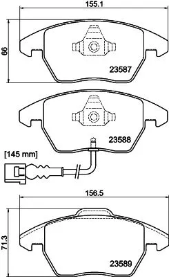 Mintex Front Brake Pads Set For Audi Seat Skoda Skoda (Svw) Vw A1 A3 Altea Altea