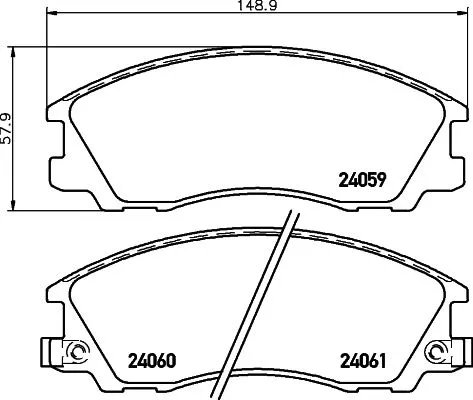 Mintex Front Brake Pads Set For Hyundai Hyundai (Huatai) Landwind (Jmc) Terracan
