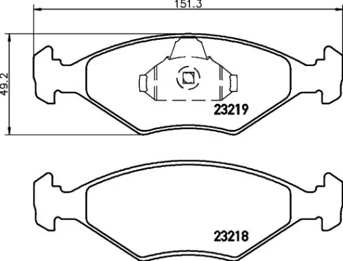 Mintex Front Brake Pads Set For Fiat Palio Siena