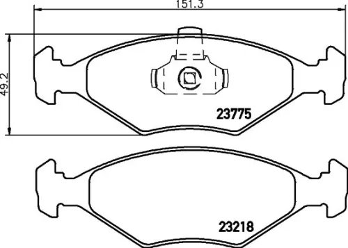 Mintex Front Brake Pads Set For Fiat Palio Siena