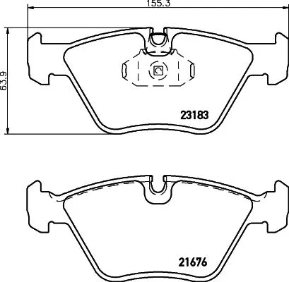 Mintex Front Brake Pads Set For Bmw Mg Rover Wiesmann 3 75 Mf3 Mg X-power Mg Zt 