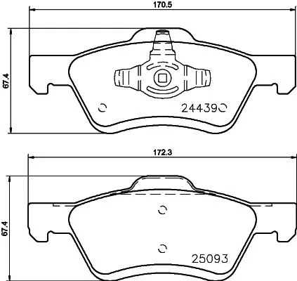Mintex Front Brake Pads Set For Ford Ford Australia Ford Usa Haima (Faw) Mazda M