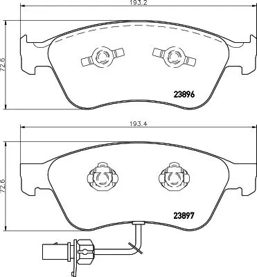 Mintex Front Brake Pads Set For Audi Vw A6 A8 Phaeton