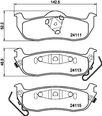 Mintex Rear Brake Pads Set For Infiniti Nissan Armada Navara Np300 Qx56 Titan
