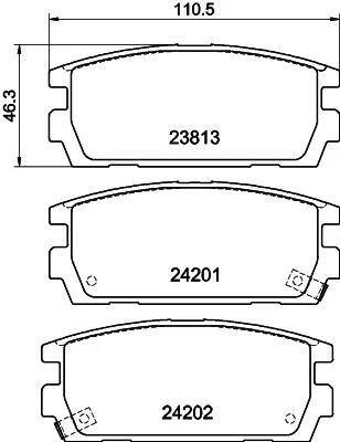 Mintex Rear Brake Pads Set For Hyundai Hyundai (Huatai) Landwind (Jmc) Terracan 