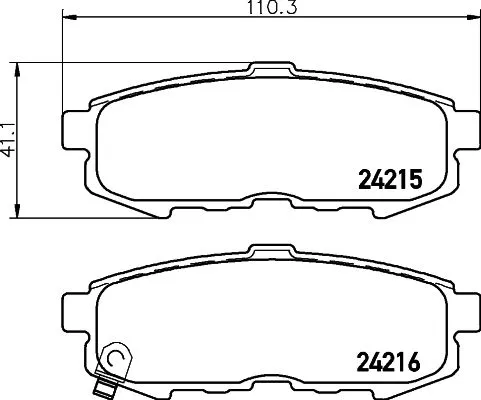 Mintex Rear Brake Pads Set For Mazda Mpv