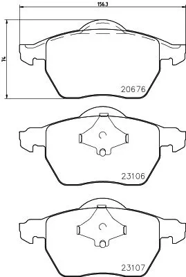 Mintex Front Brake Pads Set For Volvo C70 S70 V70 Xc70