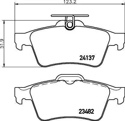 Mintex Rear Brake Pads Set For Cadillac Chevrolet Citroën Daimler Ford Ford (Cha