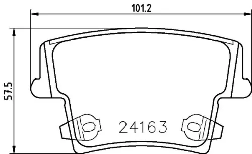 Mintex Rear Brake Pads Set For Chrysler Dodge Lancia 300c Challenger Charger The