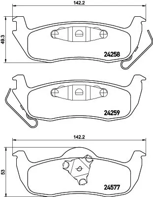 Mintex Rear Brake Pads Set For Jeep Commander Grand Cherokee