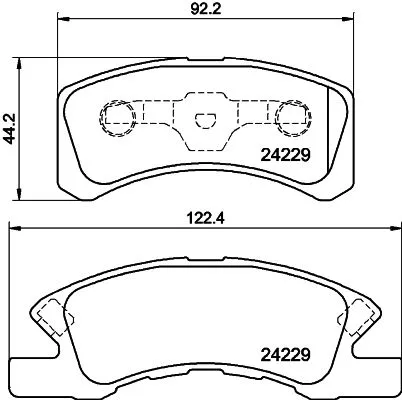 Mintex Front Brake Pads Set For Daihatsu Dodge Mitsubishi Nissan Perodua Subaru 