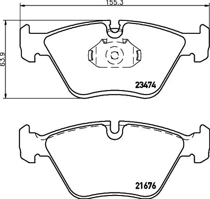 Mintex Front Brake Pads Set For Bmw Wiesmann 3 5 Mf3 Z3 Z4