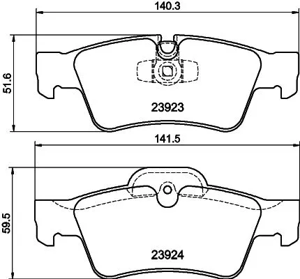 Mintex Rear Brake Pads Set For Mercedes-benz G-class Gl-class M-class R-class